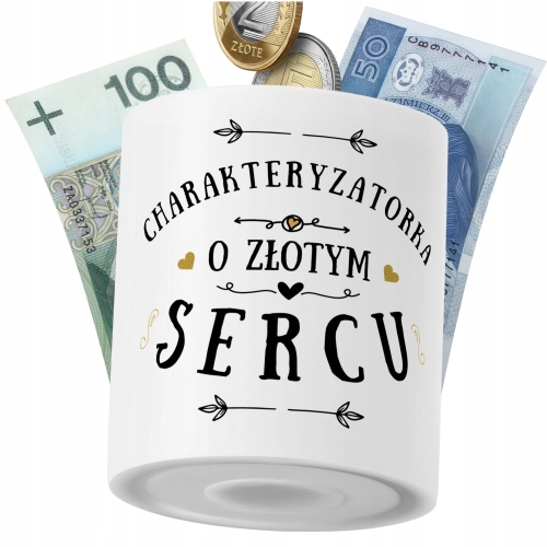 Skarbonka Dla Charakteryzatorki na Prezent z Nadrukiem ze Zdjęciem PoliDraw