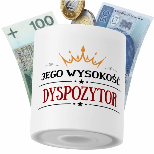 Skarbonka Dla Dyspozytora na Prezent z Nadrukiem ze Zdjęciem PoliDraw