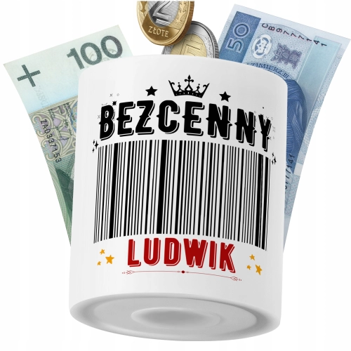 Skarbonka Dla Ludwika Syna Dziecka z Nadrukiem ze Zdjęciem