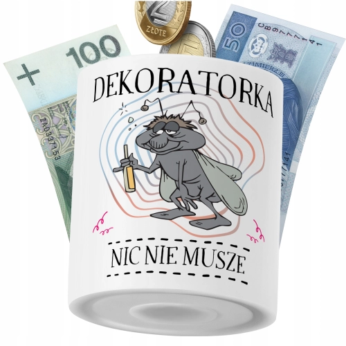 Skarbonka Dla Dekoratorki na Prezent z Nadrukiem ze Zdjęciem PoliDraw