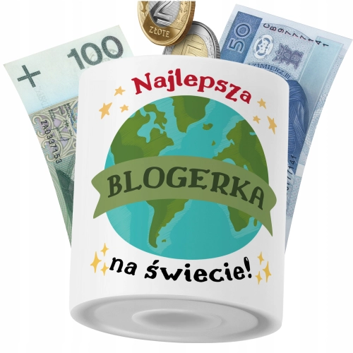 Skarbonka Dla Blogerki na Prezent z Nadrukiem ze Zdjęciem PoliDraw