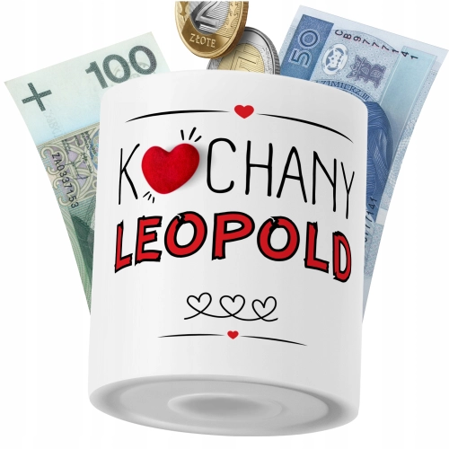 Skarbonka Dla Leopolda Syna Dziecka z Nadrukiem ze Zdjęciem