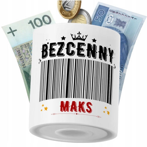 Skarbonka Dla Maksa Syna Dziecka z Nadrukiem ze Zdjęciem