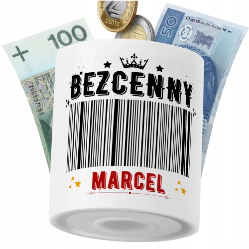 Skarbonka Dla Marcela Syna Dziecka z Nadrukiem ze Zdjęciem