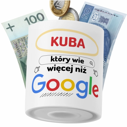Skarbonka Dla Kuby Syna Dziecka z Nadrukiem ze Zdjęciem