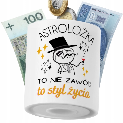 Skarbonka Dla Astrolożki na Prezent z Nadrukiem ze Zdjęciem PoliDraw