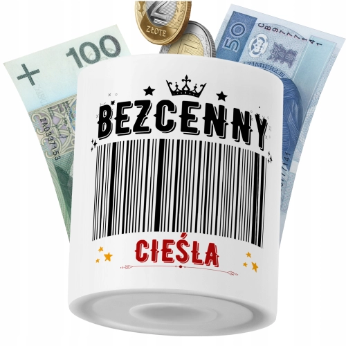 Skarbonka Dla Cieśli na Prezent z Nadrukiem ze Zdjęciem PoliDraw