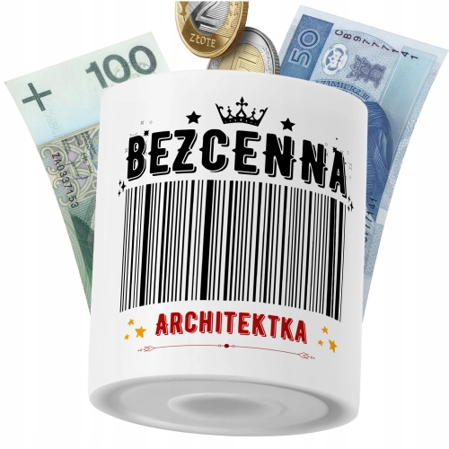 Skarbonka Dla Architektki na Prezent z Nadrukiem ze Zdjęciem PoliDraw