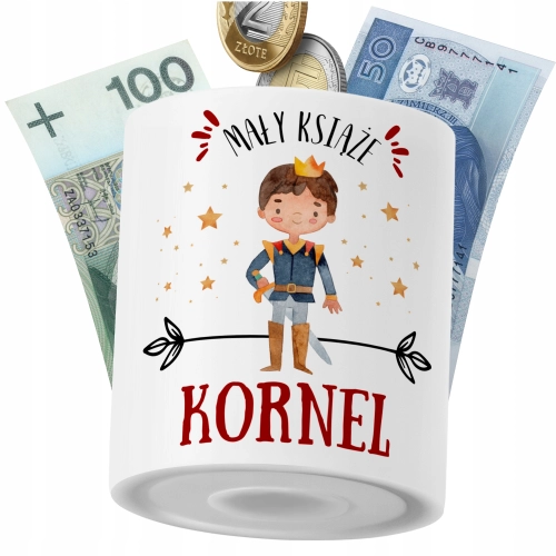 Skarbonka Dla Kornela Syna Dziecka z Nadrukiem ze Zdjęciem