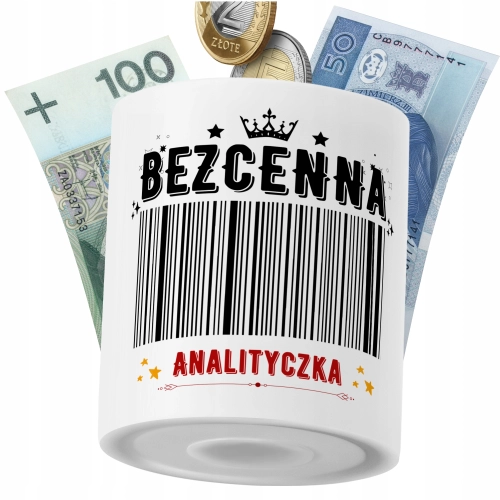 Skarbonka Dla Analityczki na Prezent z Nadrukiem ze Zdjęciem PoliDraw