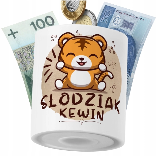 Skarbonka Dla Kewina Syna Dziecka z Nadrukiem ze Zdjęciem