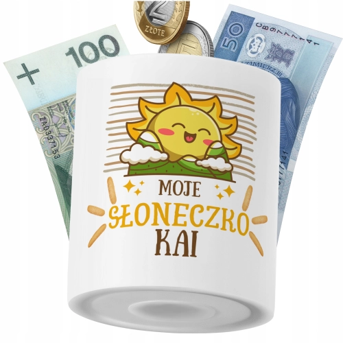 Skarbonka Dla Kaia Syna Dziecka z Nadrukiem ze Zdjęciem