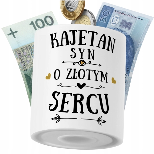 Skarbonka Dla Kazka Syna Dziecka z Nadrukiem ze Zdjęciem