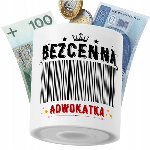 Skarbonka Dla Adwokatki na Prezent z Nadrukiem ze Zdjęciem PoliDraw