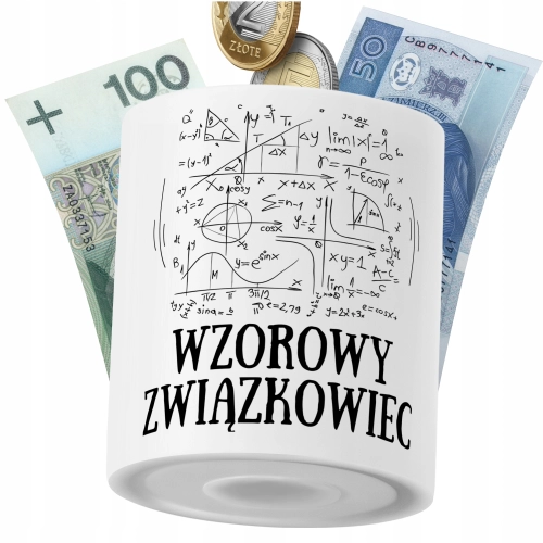 Skarbonka Dla Związkowca na Prezent z Nadrukiem ze Zdjęciem PoliDraw