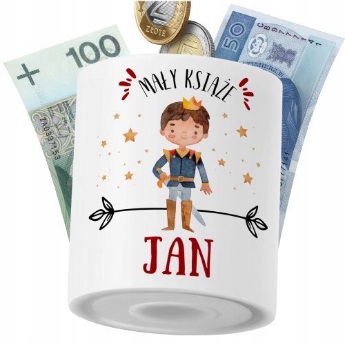 Skarbonka Dla Jana Syna Dziecka z Nadrukiem ze Zdjęciem