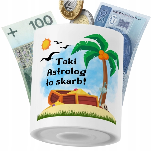 Skarbonka Dla Astrologa na Prezent z Nadrukiem ze Zdjęciem PoliDraw