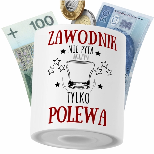 Skarbonka Dla Zawodnika na Prezent z Nadrukiem ze Zdjęciem PoliDraw