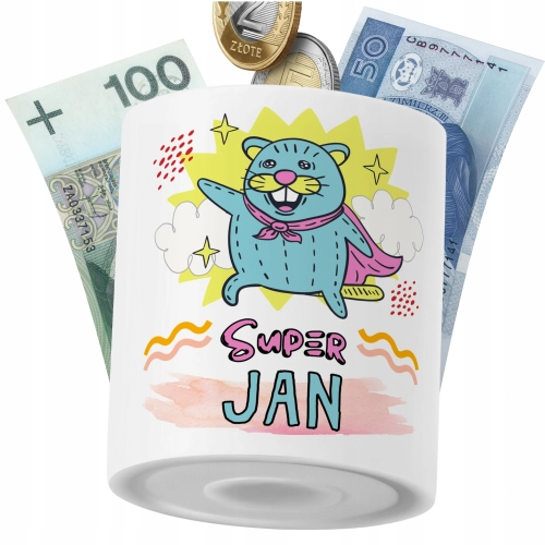 Skarbonka Dla Jana Syna Dziecka z Nadrukiem ze Zdjęciem
