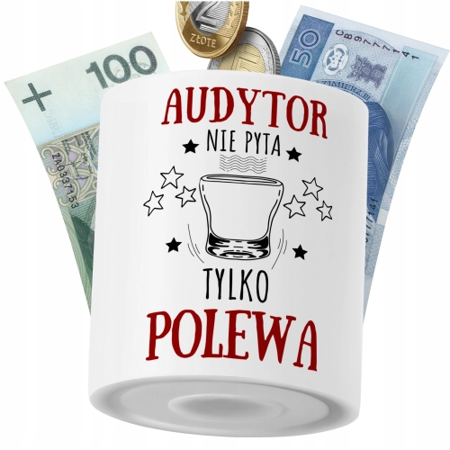 Skarbonka Dla Audytora na Prezent z Nadrukiem ze Zdjęciem PoliDraw