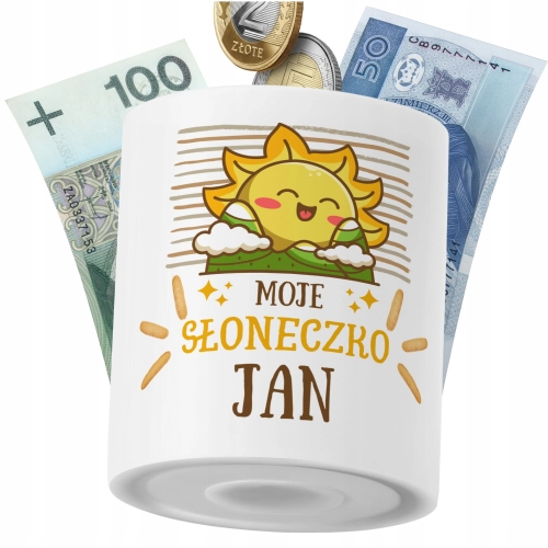 Skarbonka Dla Jana Syna Dziecka z Nadrukiem ze Zdjęciem