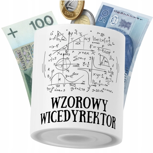 Skarbonka Dla Wicedyrektora na Prezent z Nadrukiem ze Zdjęciem PoliDraw