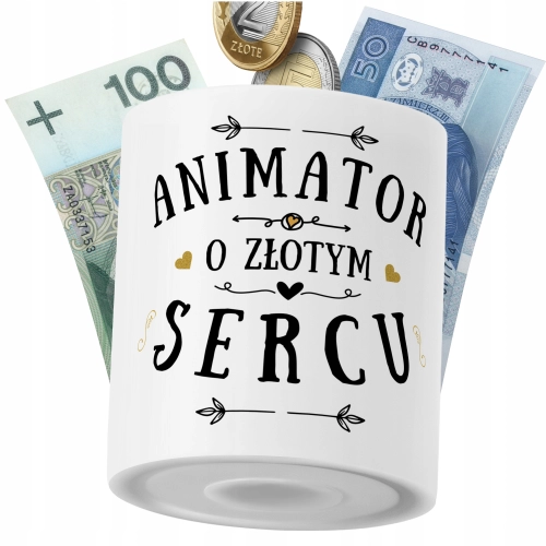 Skarbonka Dla Animatora na Prezent z Nadrukiem ze Zdjęciem PoliDraw