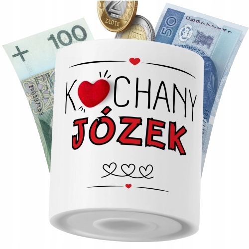 Skarbonka Dla Józka Syna Dziecka z Nadrukiem ze Zdjęciem