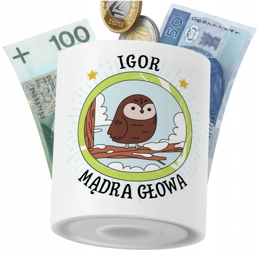 Skarbonka Dla Igora Syna Dziecka z Nadrukiem ze Zdjęciem