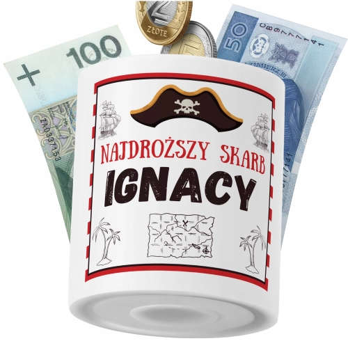Skarbonka Dla Ignacego Syna Dziecka z Nadrukiem ze Zdjęciem
