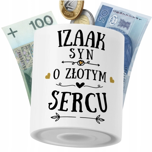 Skarbonka Dla Izaaka Syna Dziecka z Nadrukiem ze Zdjęciem