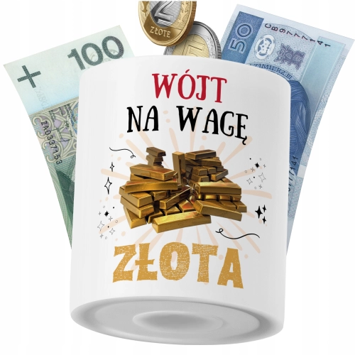 Skarbonka Dla Wójta na Prezent z Nadrukiem ze Zdjęciem PoliDraw