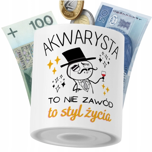 Skarbonka Dla Akwarysty na Prezent z Nadrukiem ze Zdjęciem PoliDraw