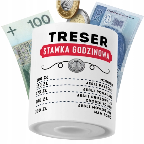 Skarbonka Dla Tresera na Prezent z Nadrukiem ze Zdjęciem PoliDraw