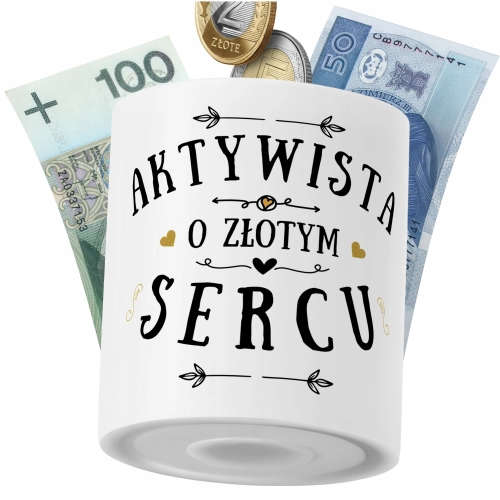 Skarbonka Dla Aktywisty na Prezent z Nadrukiem ze Zdjęciem PoliDraw
