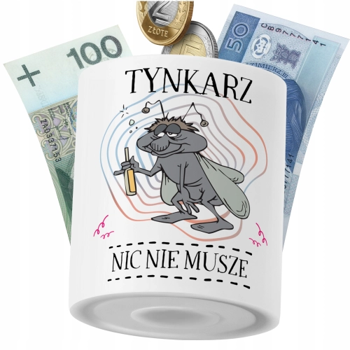Skarbonka Dla Tynkarza na Prezent z Nadrukiem ze Zdjęciem PoliDraw
