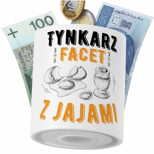 Skarbonka Dla Tynkarza na Prezent z Nadrukiem ze Zdjęciem PoliDraw